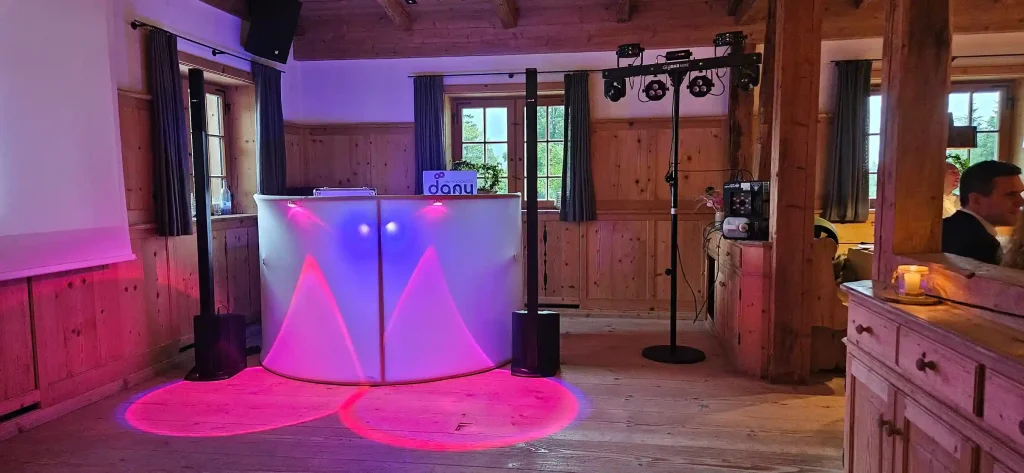 Die Anlage von Dj Dany für eine Hochzeit in Oberjoch