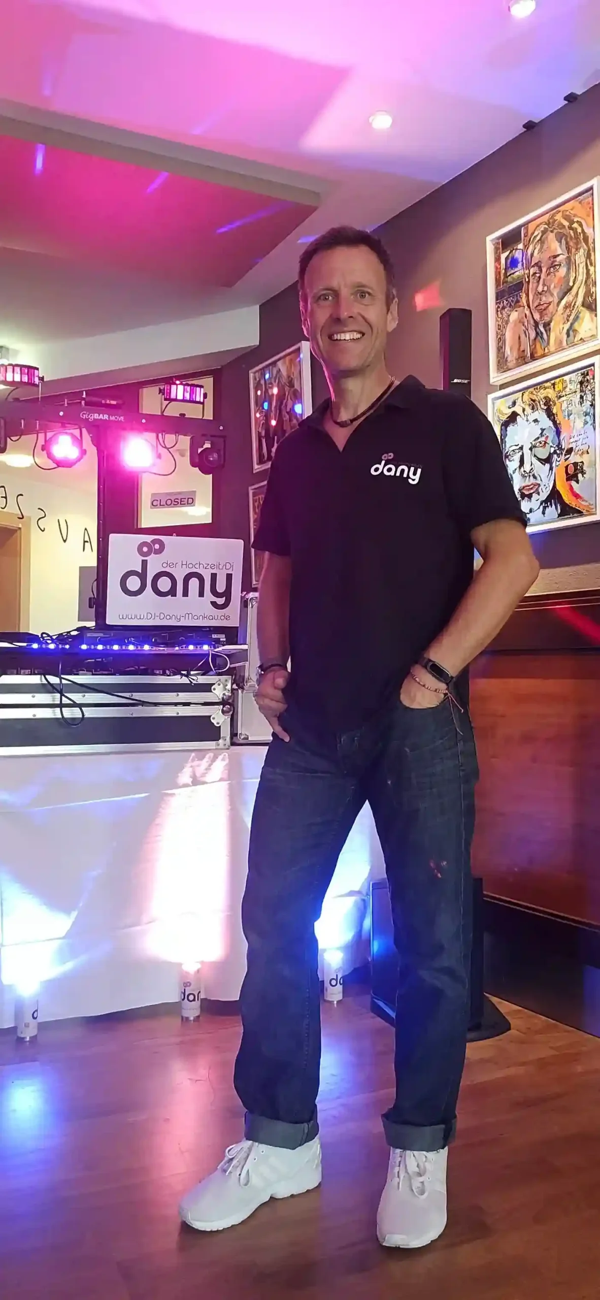 Dj Dany bereit für die Hochzeit