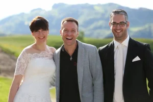 Dj Dany mit dem Brautpaar zur Hochzeit in Bruckmühl