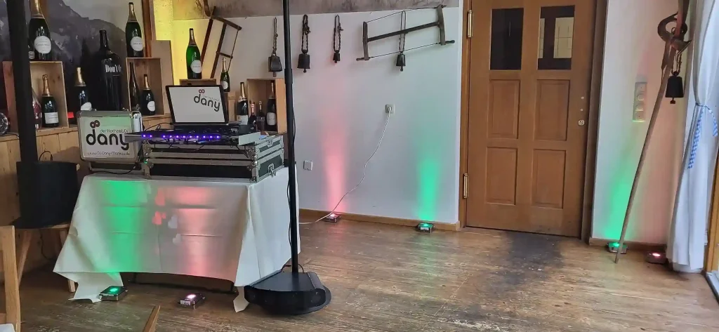 Dj Dany nimmt das ganze Equiptment für die Hochzeit im Schützengarten mit