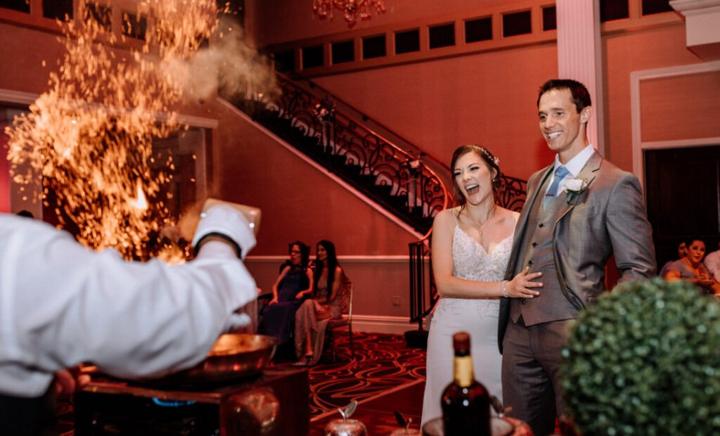 Sehr ausgefallenes Essen auf der Hochzeit im Schloss Immenstadt