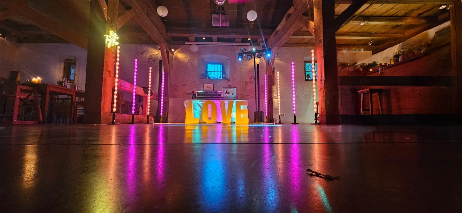 Beleuchtung für die Hochzeit in Landshut