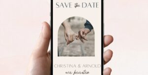 Digitale Hochzeitseinladung auf dem Handy per whatsapp